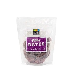 A bag of dried dates.