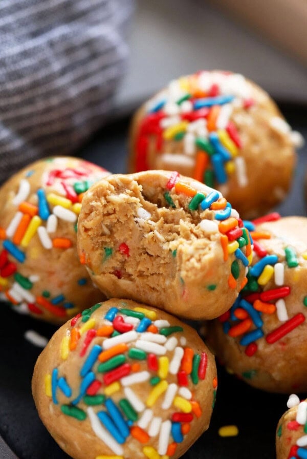 cake batter protein balls
