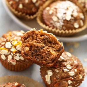 Morning Glory muffins on the counter.