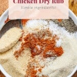 Smoked chicken dry rub on a plate.
