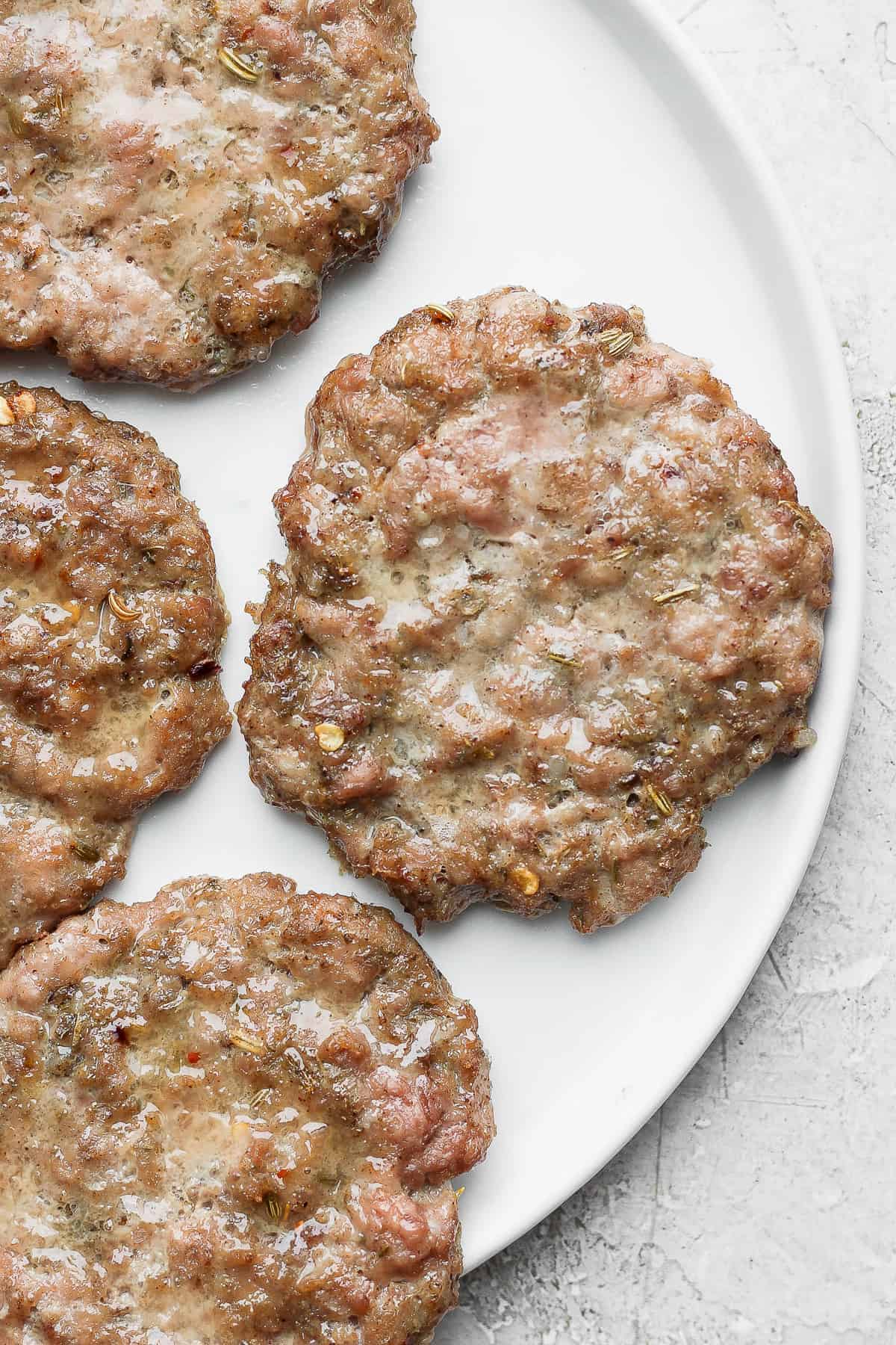 breakfast sausage on plate