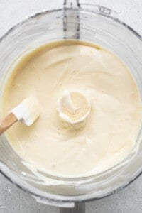 mixing filling in food processor.